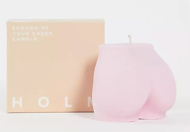 pink bum candle