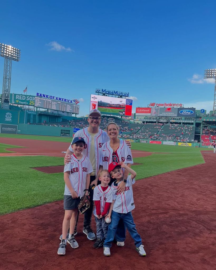 Dylan Dreyer and her husband Brian Fichera were all smiles as they attended a special Boston Red Sox game