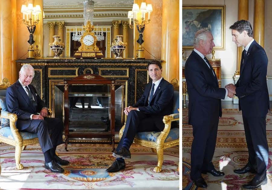 King Charles III and Justin Trudeau