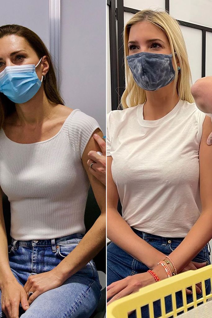 Princess Kate and Ivanka Trump were style twins to get their Covid-19 vaccine