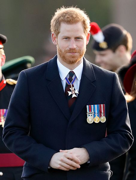 prince harry beard and army medals