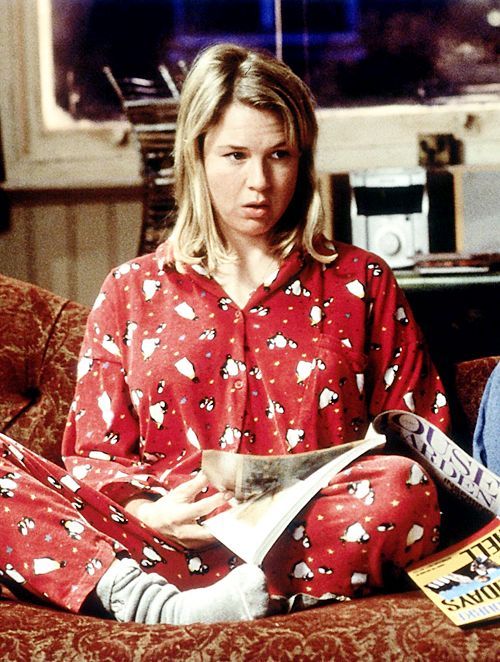 Bridget Jones wearing pyjamas in Bridget Jones' Diary