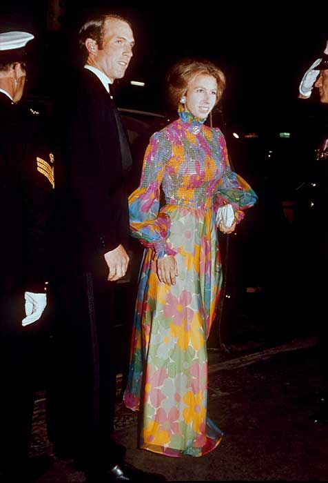 princess anne 70s dress