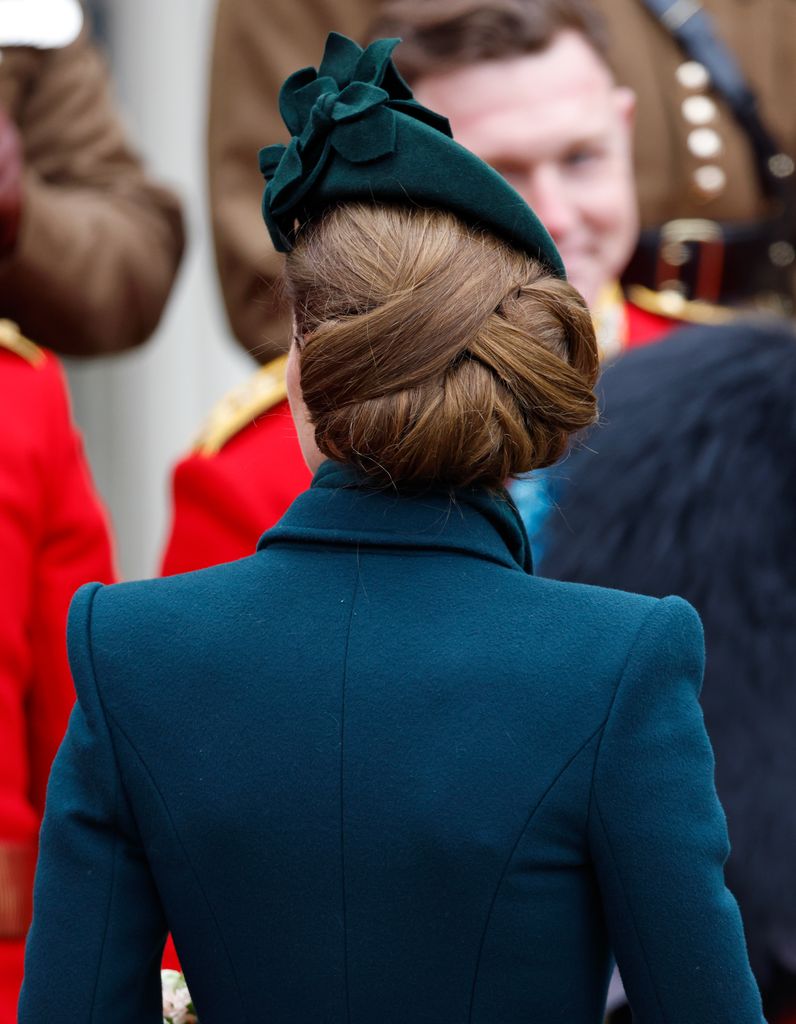 Kate from behind with hair up