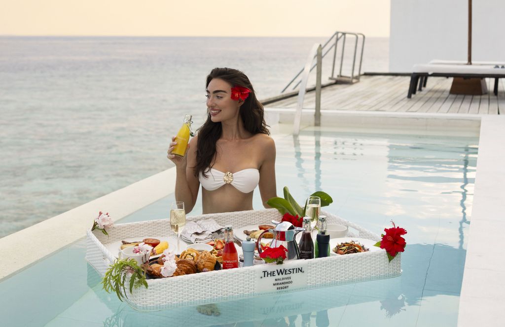 I highly recommend the floating breakfast for an "Instagram-worthy" experience where a lavish meal is served on a tray in your private pool.