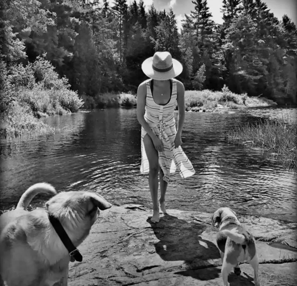 Meghan Markle with her dogs, Guy and Bogart