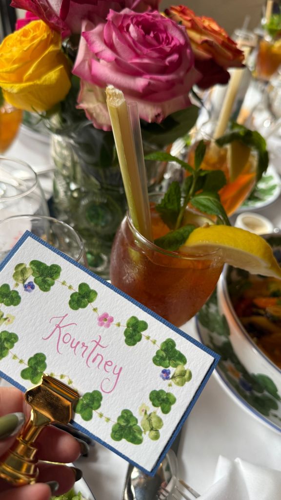 Kourtney Kardashian shared photo of table placements at Eve Jobs' wedding