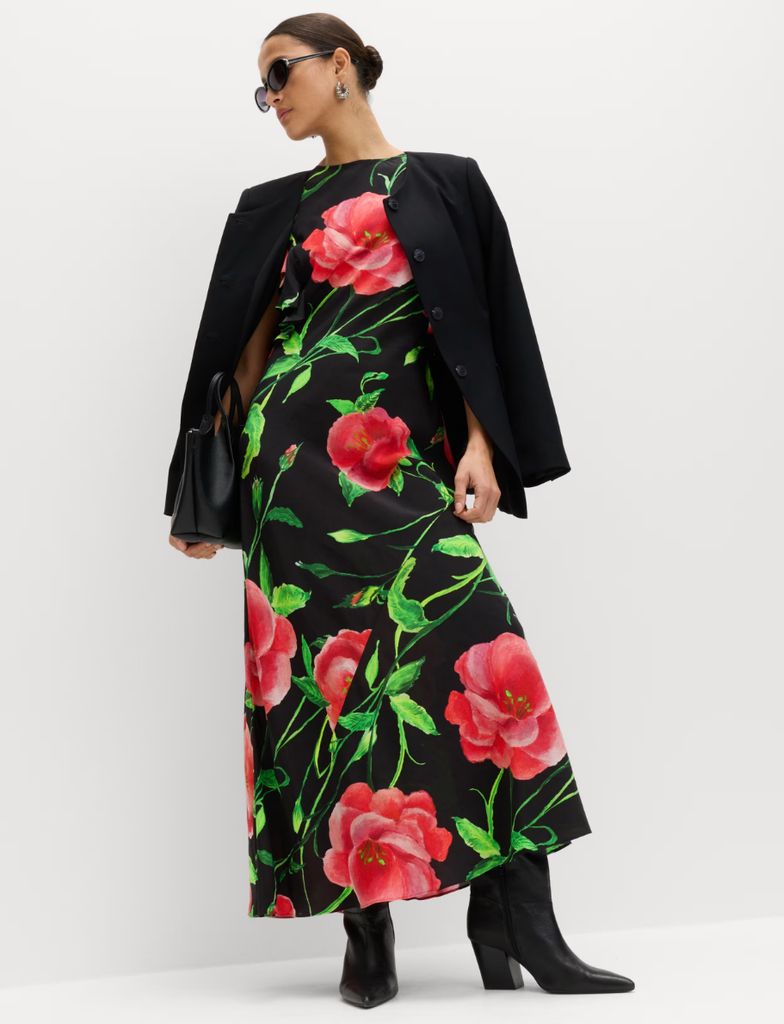 Marks and Spencer floral occasion dress for mature women