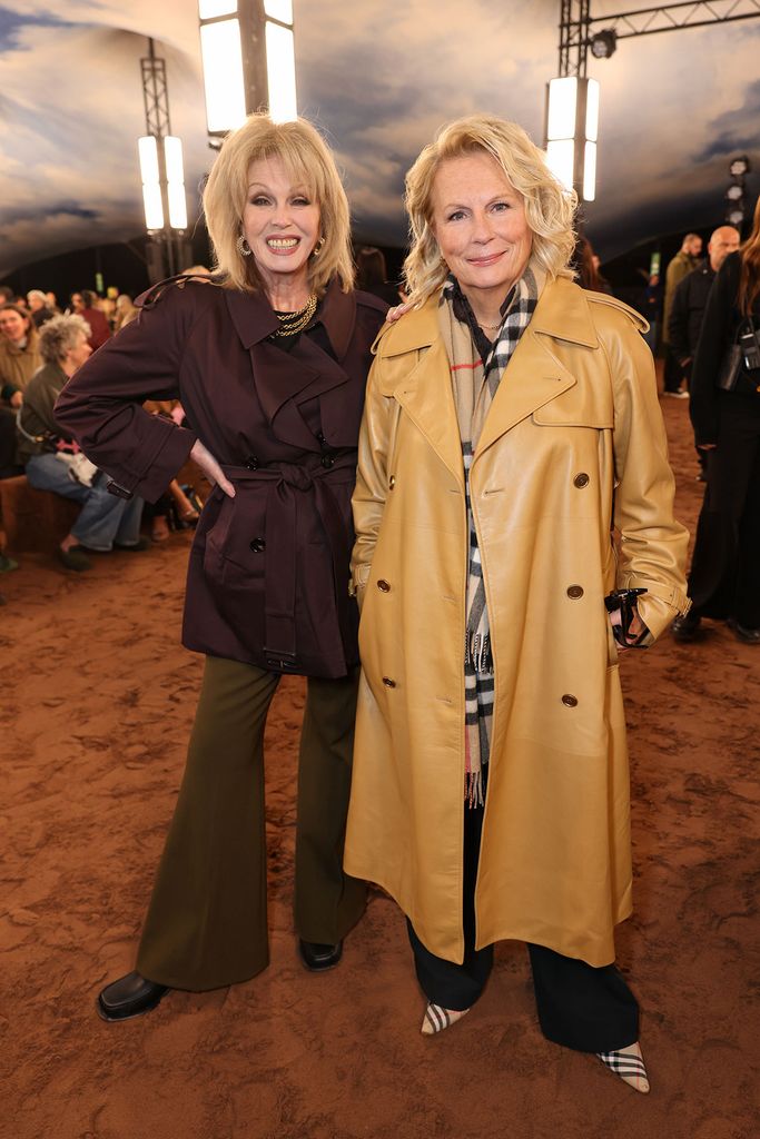 Joanna Lumley and Jennifer Saunders at Burberry SS26