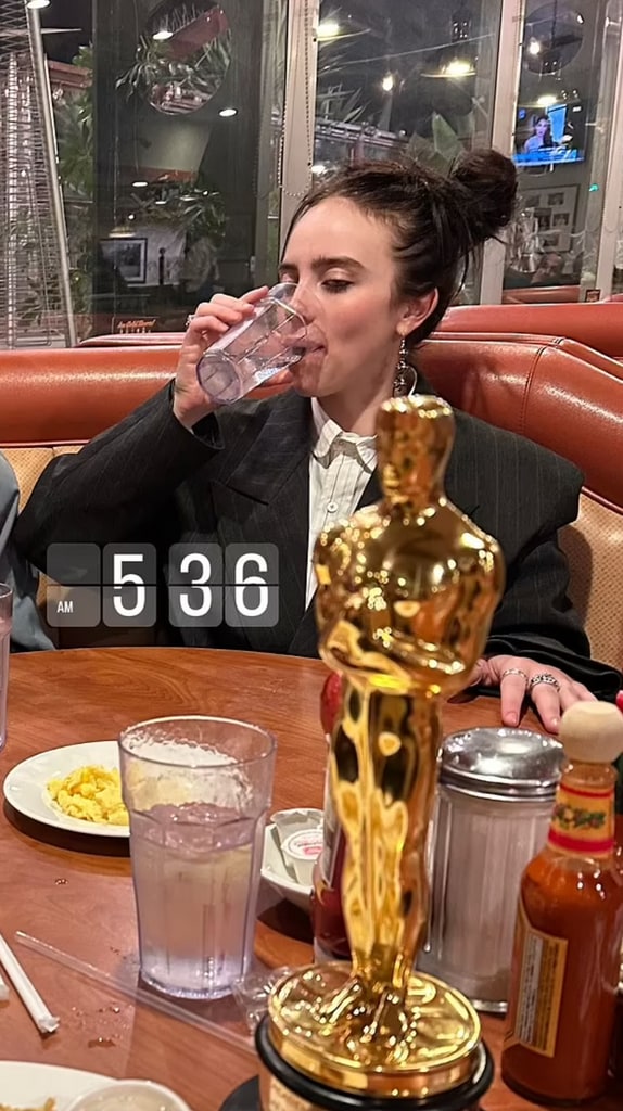 Billie shared her post Oscars moment with fans