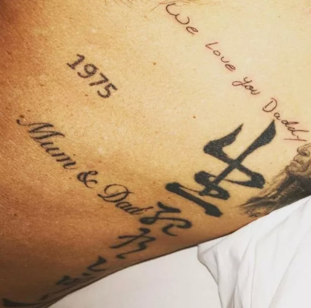 David's tattoo is taken from a card written by his sons