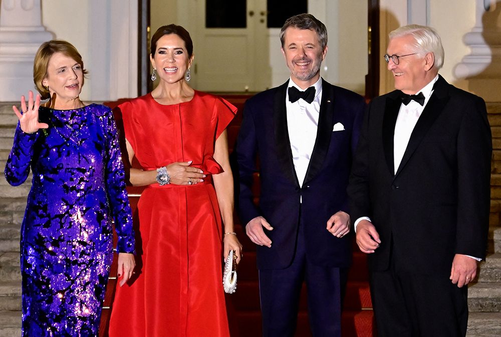 Queen Mary and King Frederik X with German President Frank-Walter Steinmeier and his wife Elke Buedenbender 