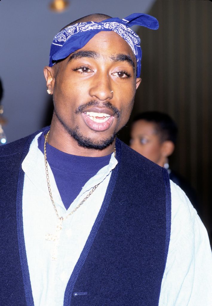 Tupac Shakur (also known as 2Pac) as he attends a movie premiere in 1996