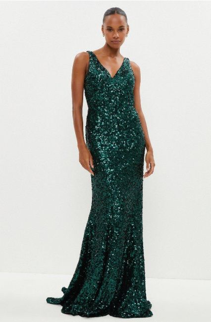 princess kate green sequin gown dupe coast
