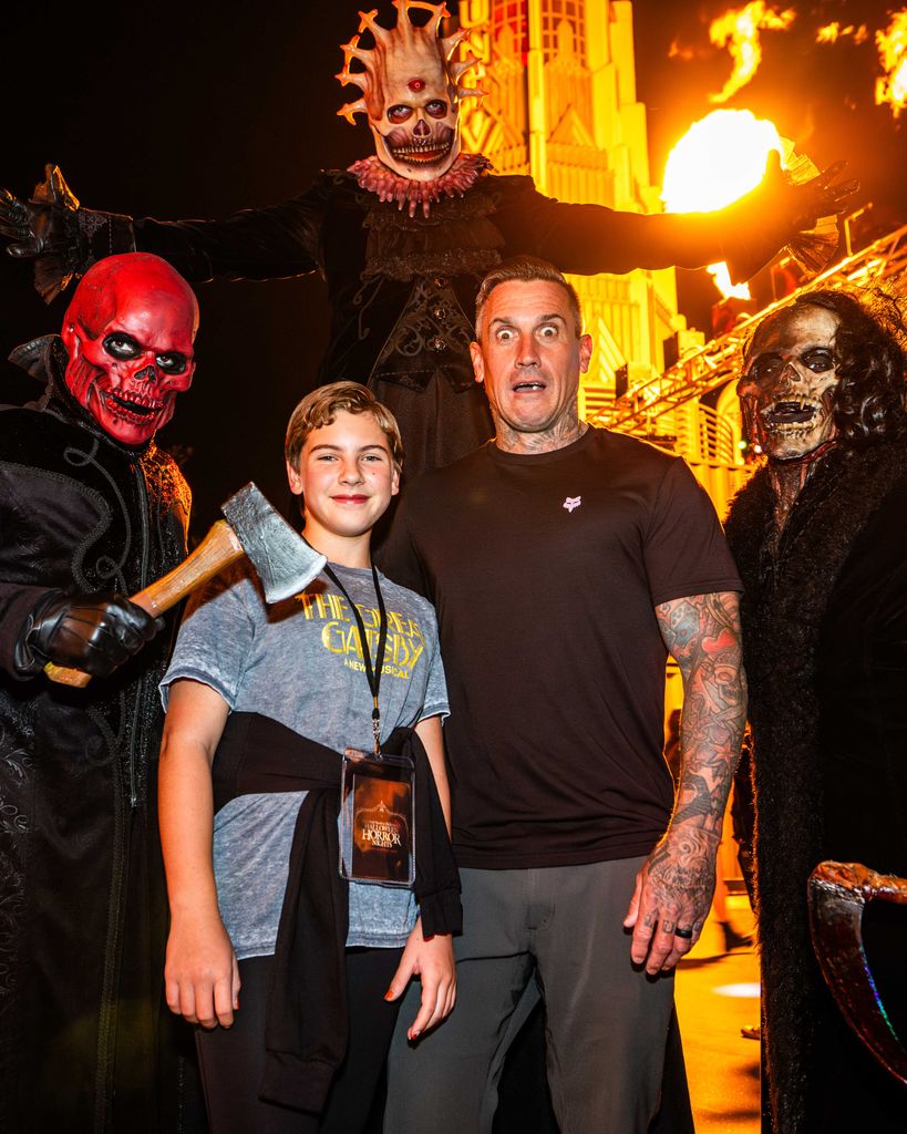 Willow and Carey Hart at Universal Studios Hollywood's Halloween Horror Nights on October 23, 2024