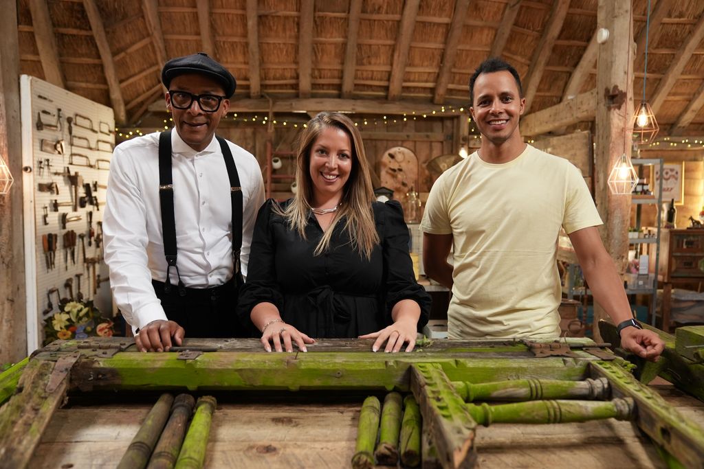 Jay Blades, Hannah Smart and Will Kirk in The Repair Shop