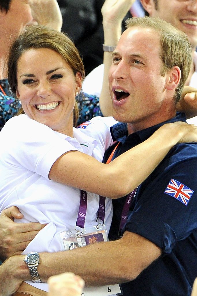 Catherine, Duchess of Cambridge and Prince William, Duke of Cambridge during Day 6 of the London 2012 Olympic Games at Velodrome on August 2, 2012 in London, England.  (Photo by Pascal Le Segretain/Getty Images)