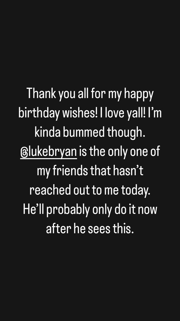 Photo de message sur Instagram de Blake Shelton appelant Luke Bryan