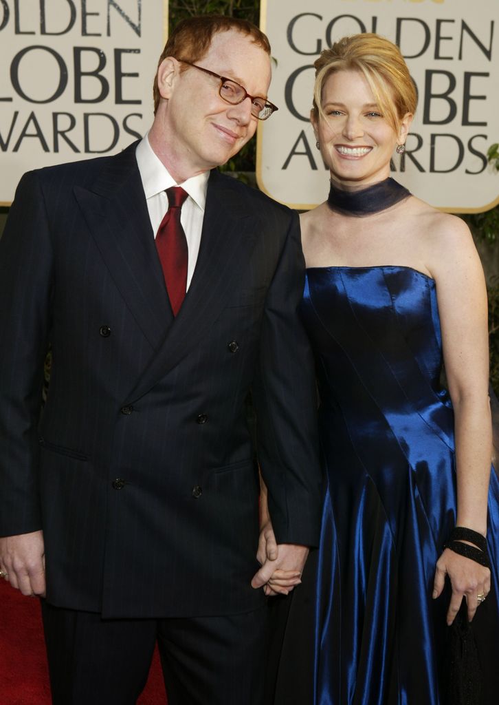 Composer Danny Elfman (L) and Actress Bridget Fonda attend the 61st Annual Golden Globe Awards