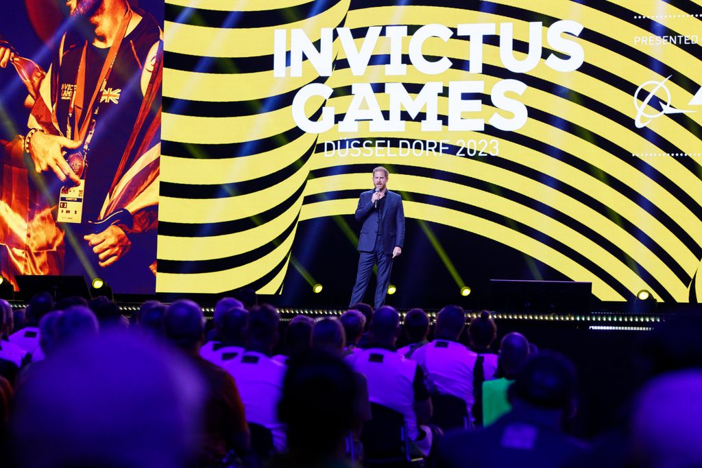 Prince Harry on stage for Invictus Games
