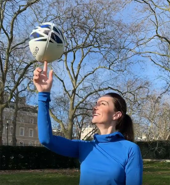 kate middleton rugby ball trick