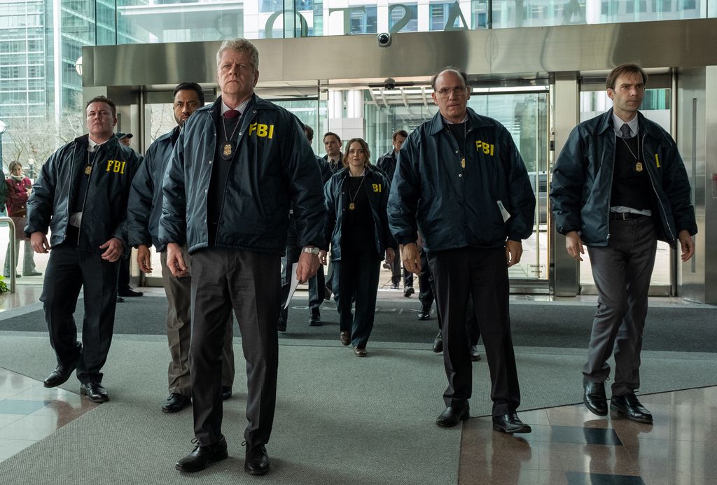 Male casts members and Rebecca Breeds in Clarice