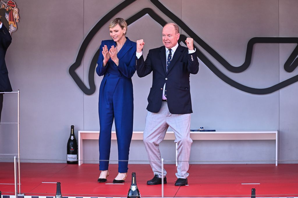 Princess Charlene of Monaco is a vision in leg-lengthening power suit