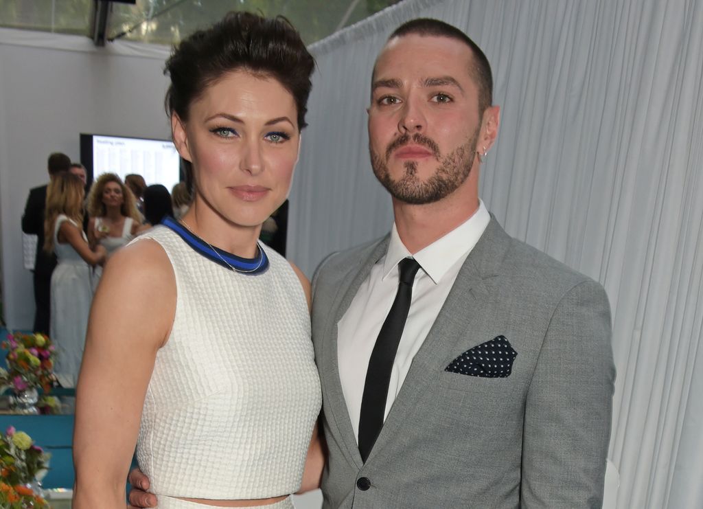 Emma Willis in white and Matt Willis in grey at the Glamour Women Of The Year awards