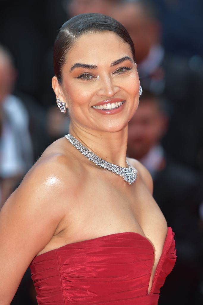 Shanina Shaik attends "Le DeuxieÌme Acte" ("The Second Act") Screening & opening ceremony red carpet at the 77th annual Cannes Film Festival 