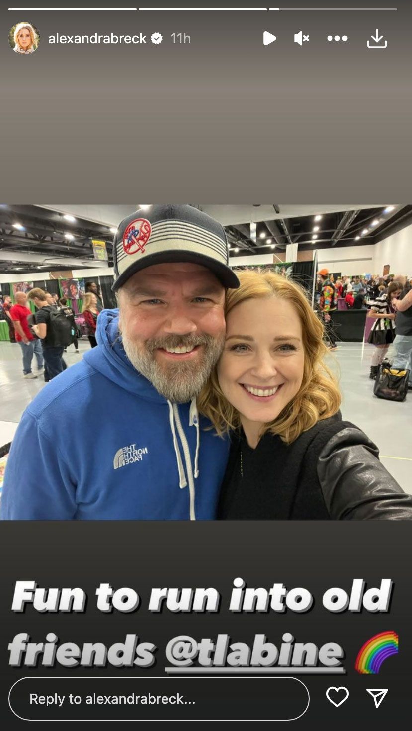Alexandra Breckenridge with her Sons of Tucson and True Love co-star Tyler Labine