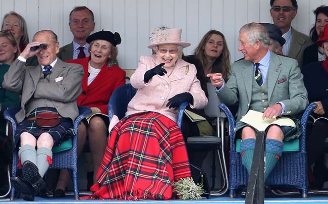 the queen laughing charles