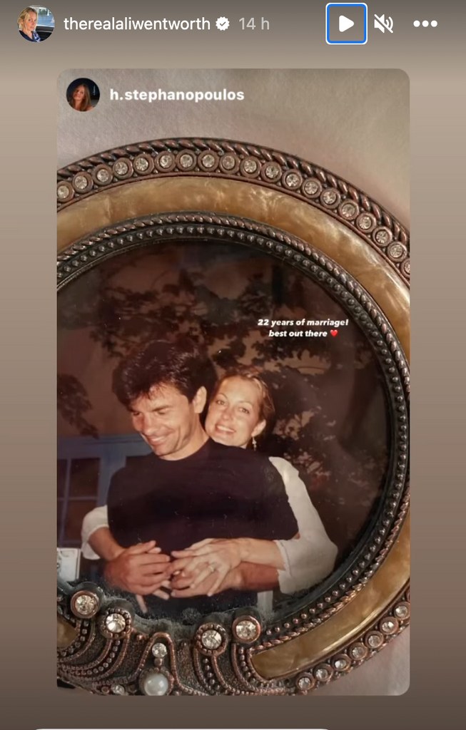 Ali Wentworth and George Stephanopoulos' daughter Harper wished them a happy anniversary 