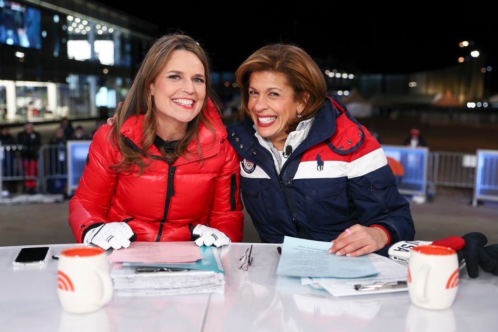 TODAY -- "TODAY live from Pyeongchang, South Korea for the 2018 Winter Olympics" -- Pictured:  Savannah Guthrie and Hoda Kotb on Monday, February 12, 2018 