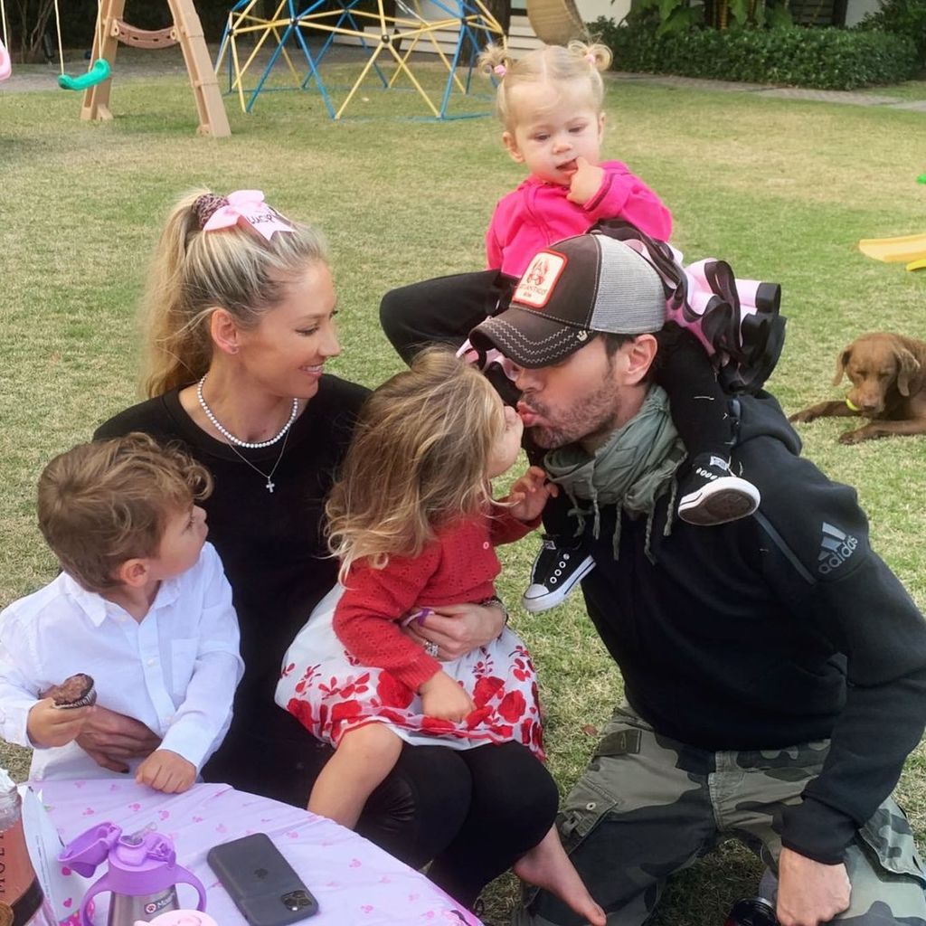Anna Kournikova and Enrique Iglesias' family time with three children in a photo shared on Instagram