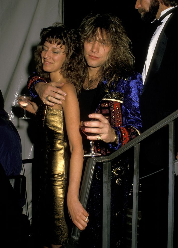 Jon Bon Jovi and Wife Dorothea Hurley during 15th Annual American Music Awards - After Party at Chasen's Restaurant in Beverly Hills, California, United States - 1988
