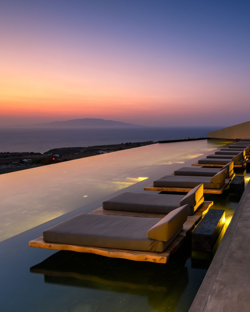 Sunsetting over the infinity pool