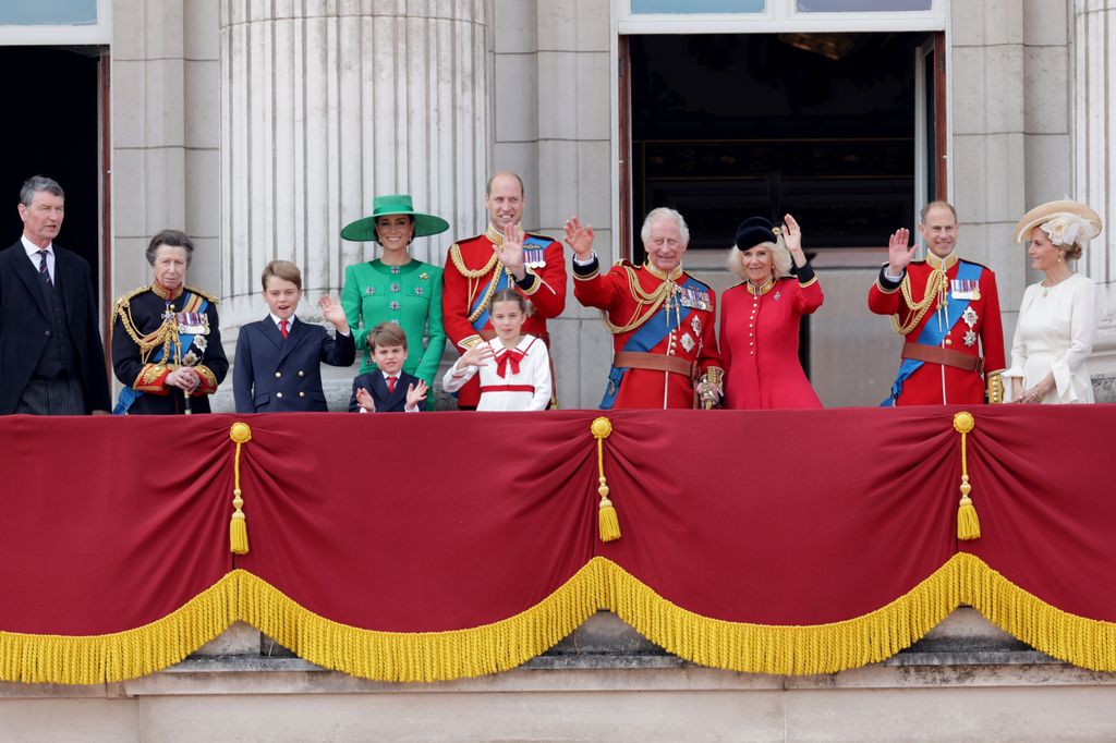 The royal family wave at crowds at Trooping the Colour