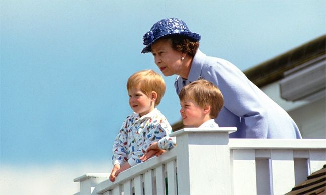 the queen throwback princes harry and william