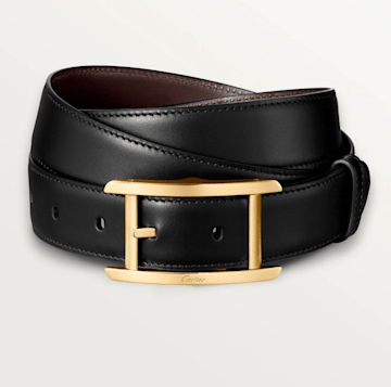 Tank Belt with gold buckle - Cartier