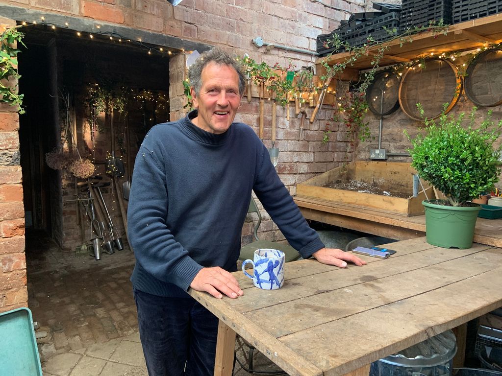 Monty Don stands in his garden at Longmeadow
