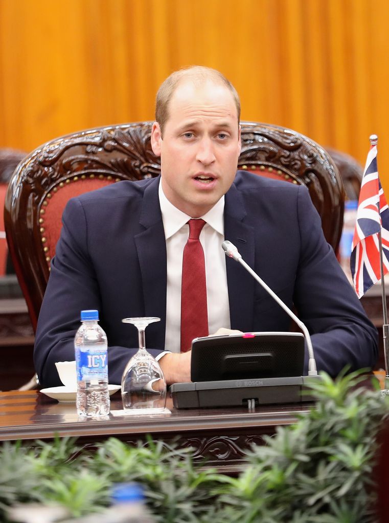 Prince William speaking in Vietnam