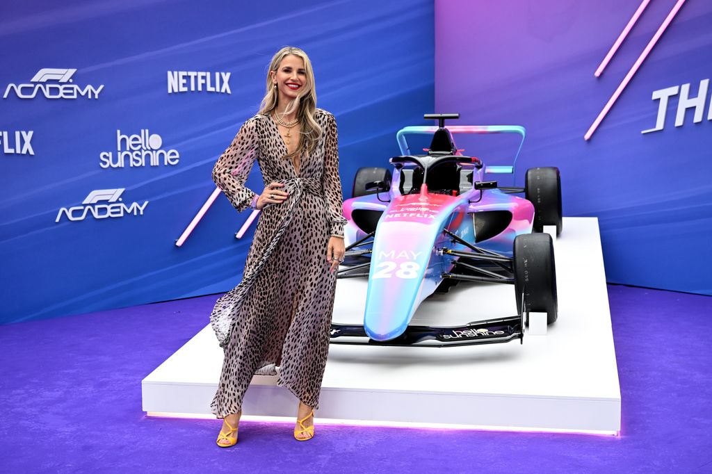 Vogue Williams during the UK Premiere of Netflix Sports Series F1: The Academy at Cineworld Leicester Square on May 27, 2025 in London, England