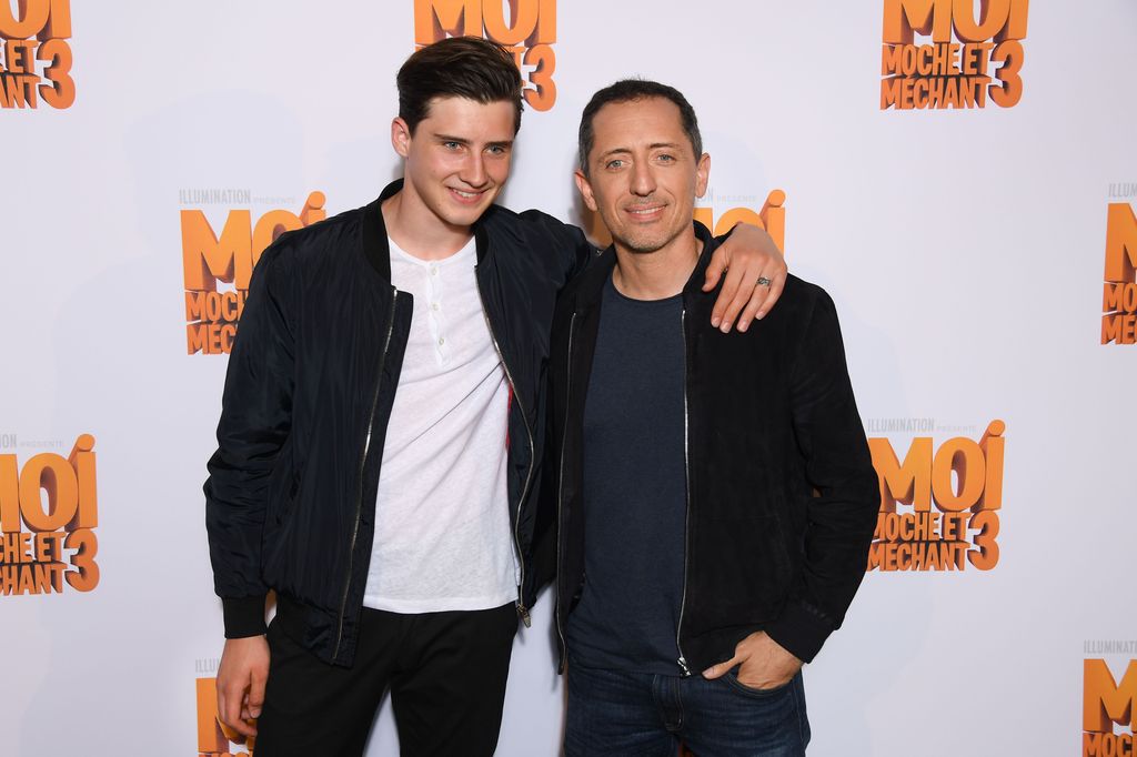 Gad Elmaleh and his son Noé at a film premiere in 2017