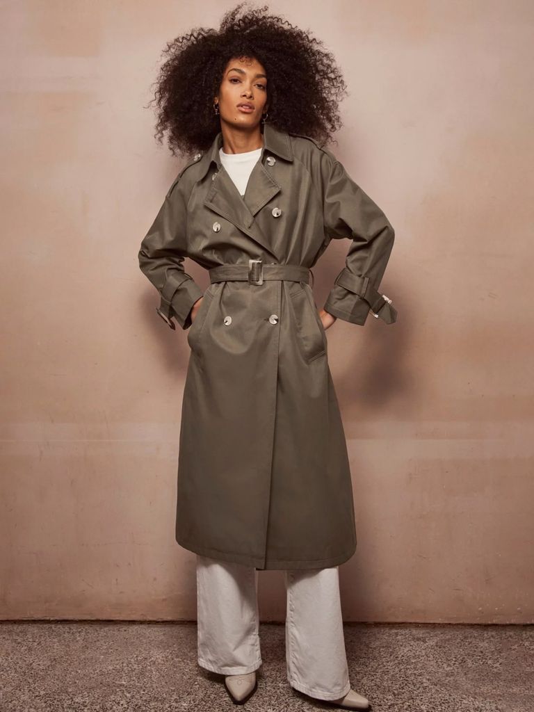 Mint Velvet Khaki Trench Coat