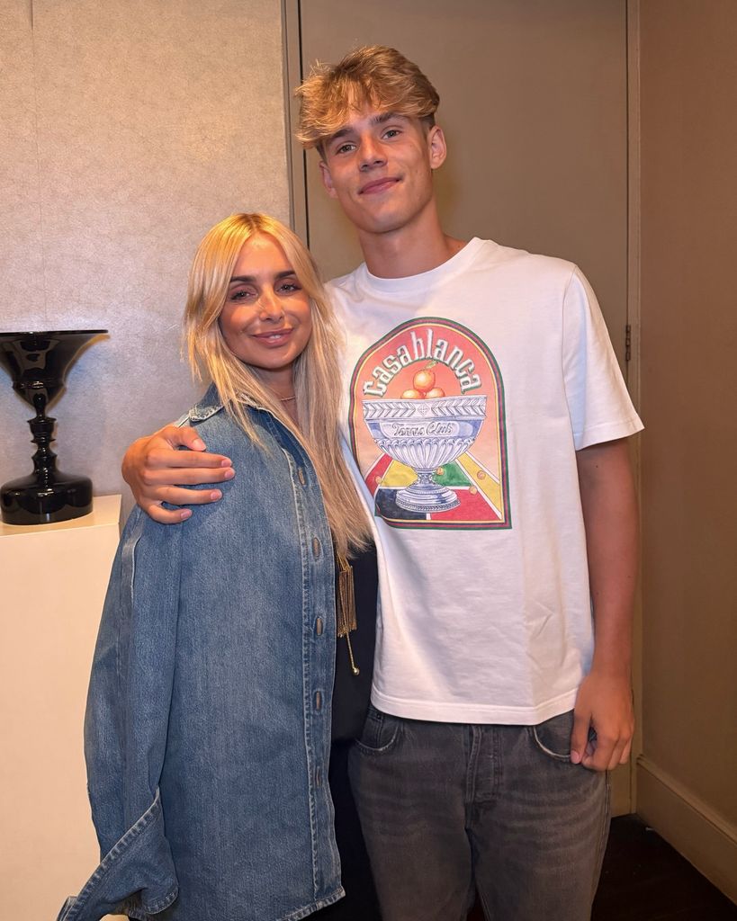 Louise Redknapp celebrates her son Beau's GCSE results