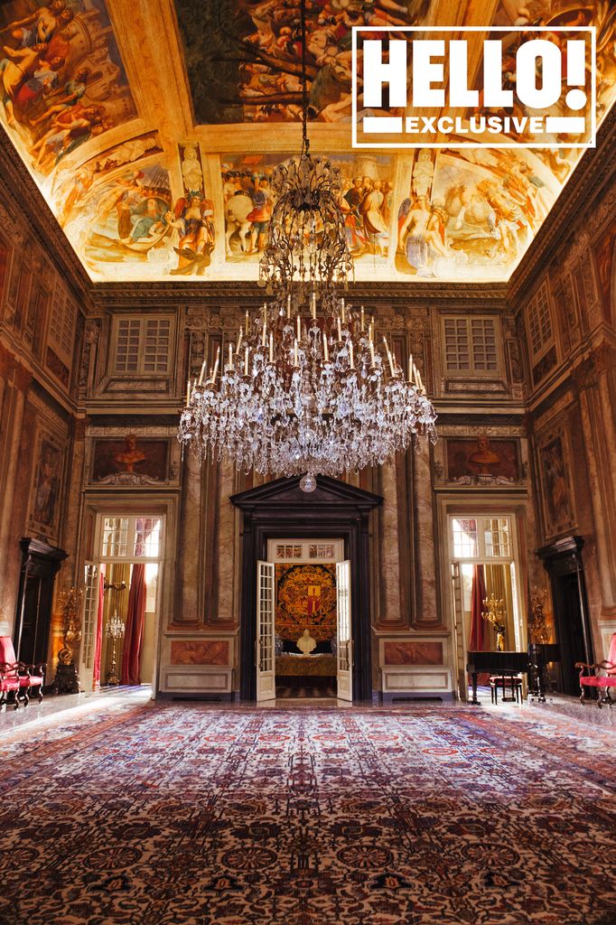 The grand hall in The Palazzo Spinola in Genoa 