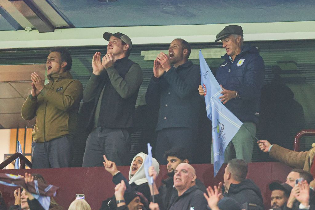 William cheering Aston Villa's win