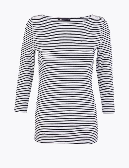 marks spencer breton stripe top