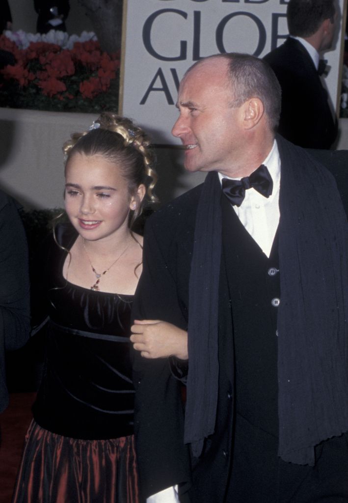 Phil Collins and Lily Collins attend 57th Annual Golden Globe Awards on January 23, 2000