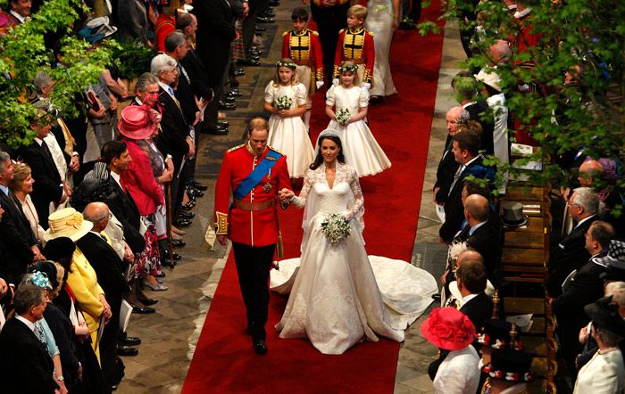kate william wedding red carpet
